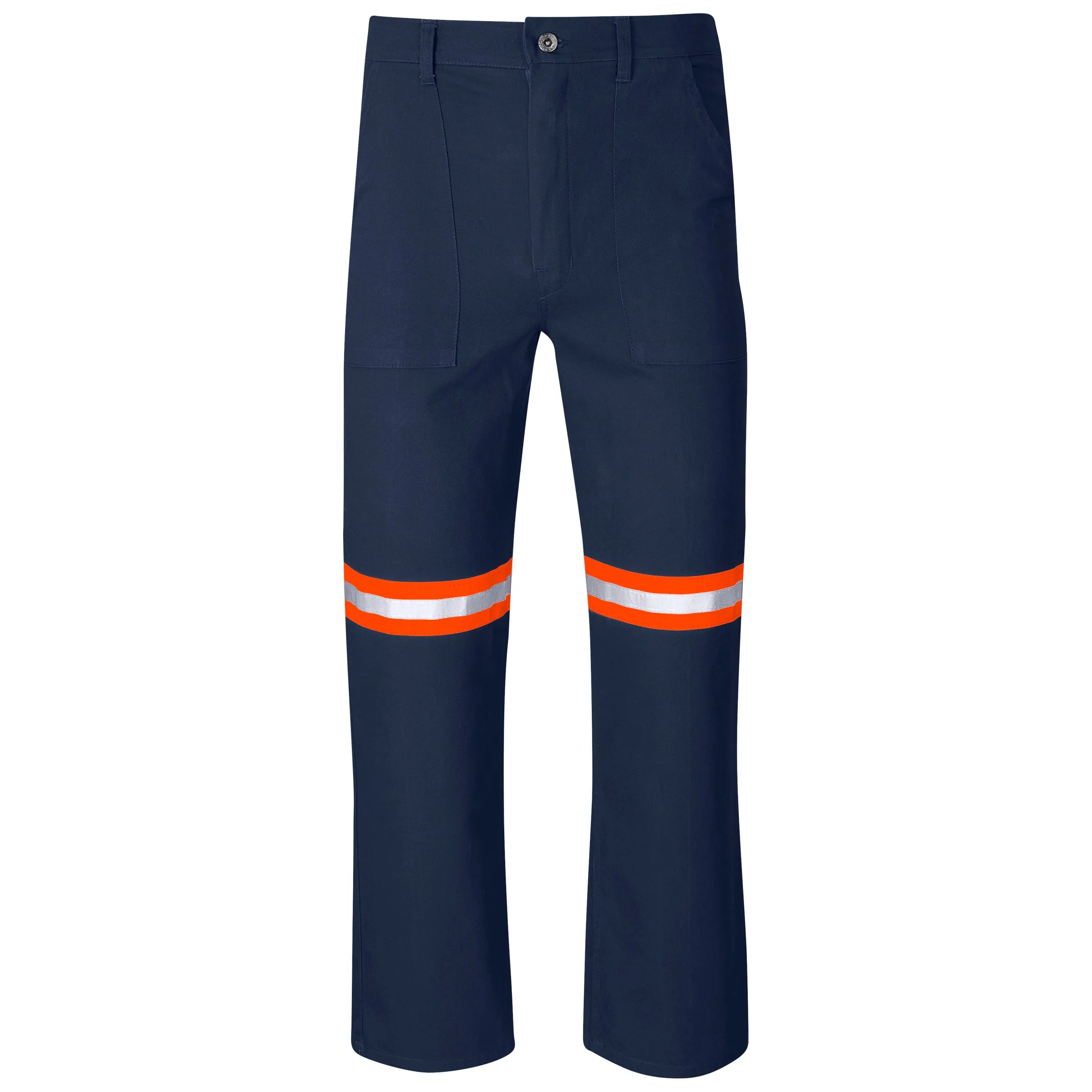 Artisan Premium 100% Cotton Pants - Reflective Legs - Orange Tape (ALT-11152)