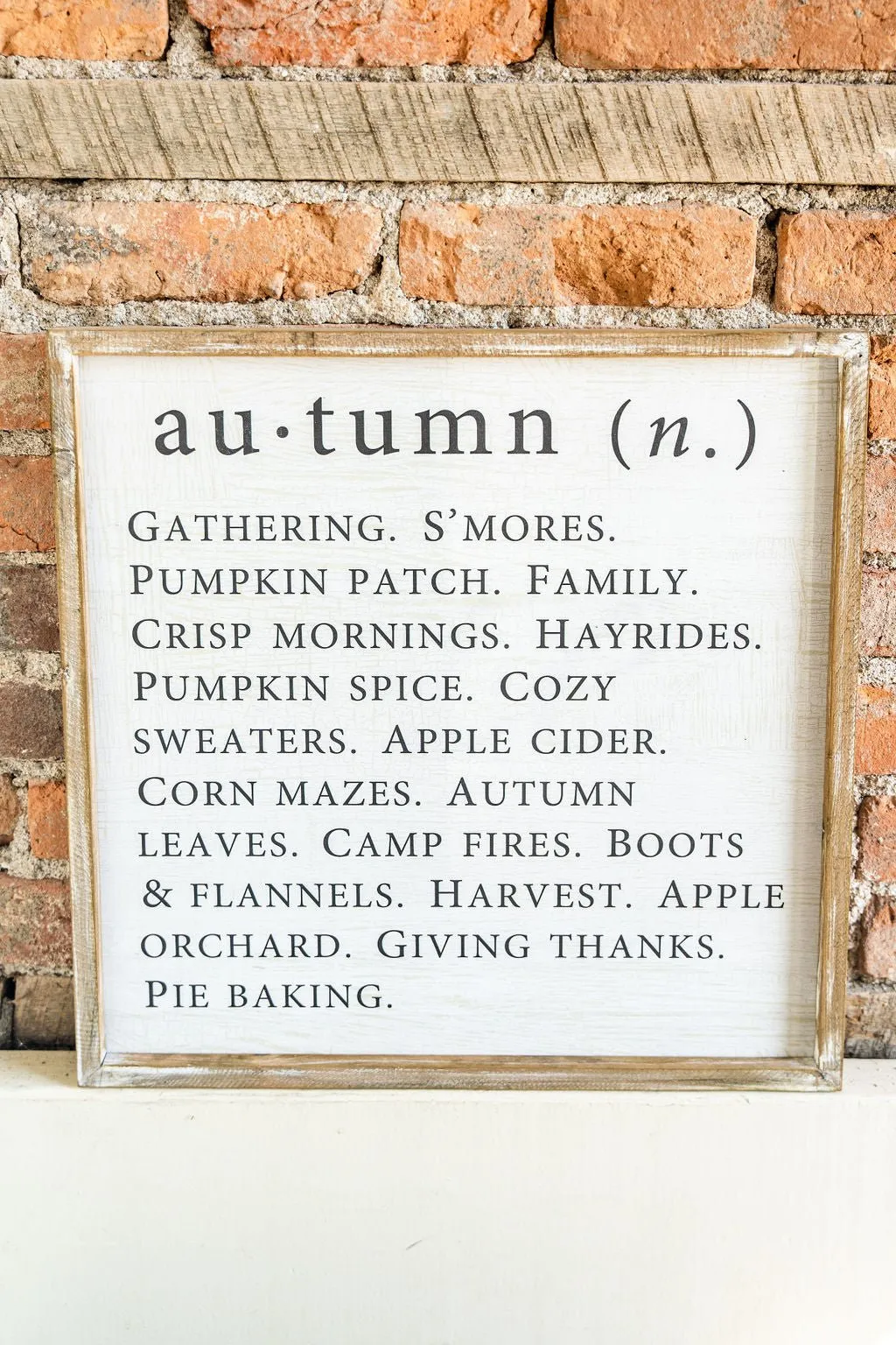 Autumn Wooden Framed Sign