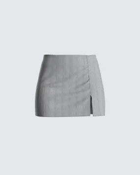 Beaux Grey Mini Skirt