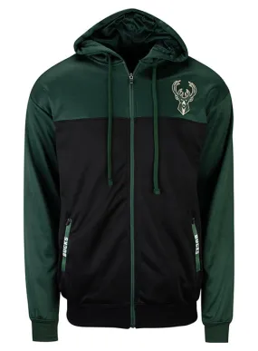 Big & Tall Fanatics Zipper Pockets Milwaukee Bucks Full Zip Hooded Sweatshirt