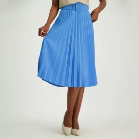 Blue Pleated Skirt