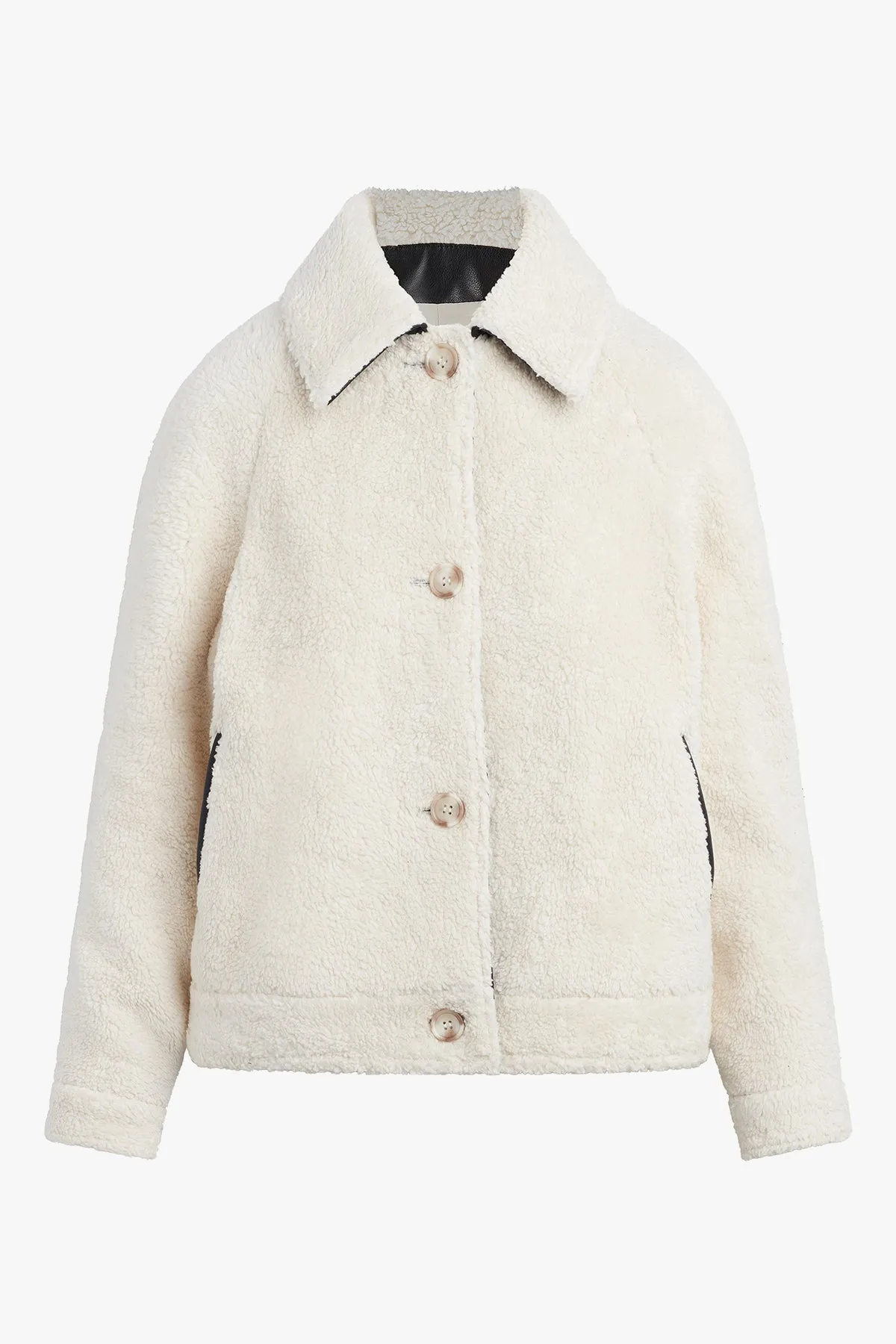 BOBBIE BUTTON UP SHERPA JACKET