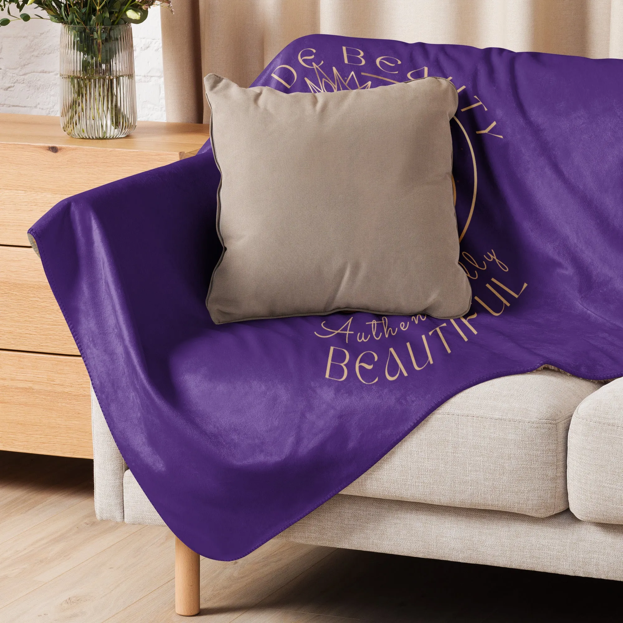 Bonafide Beauty Sherpa Throw Blanket