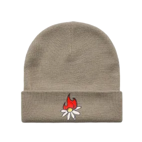 Burning Daisy Khaki Beanie