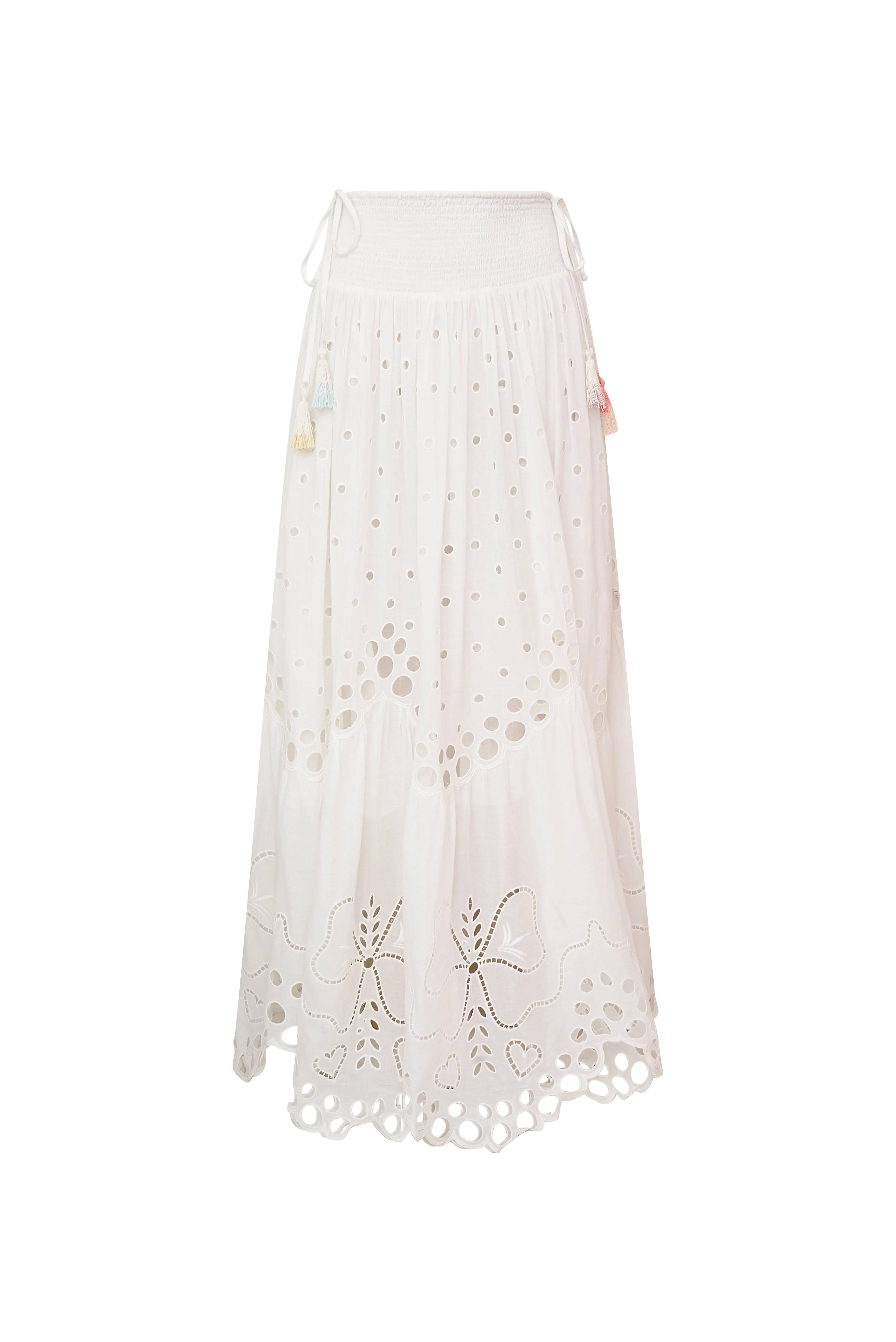 Cassaro Eyelet Cotton Maxi Skirt