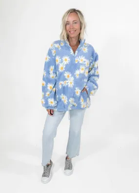 Cutesie Daisy Sherpa 1/2 Zip