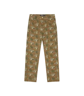 DIAMONDS & DOLLARS DENIM PANTS - KHAKI