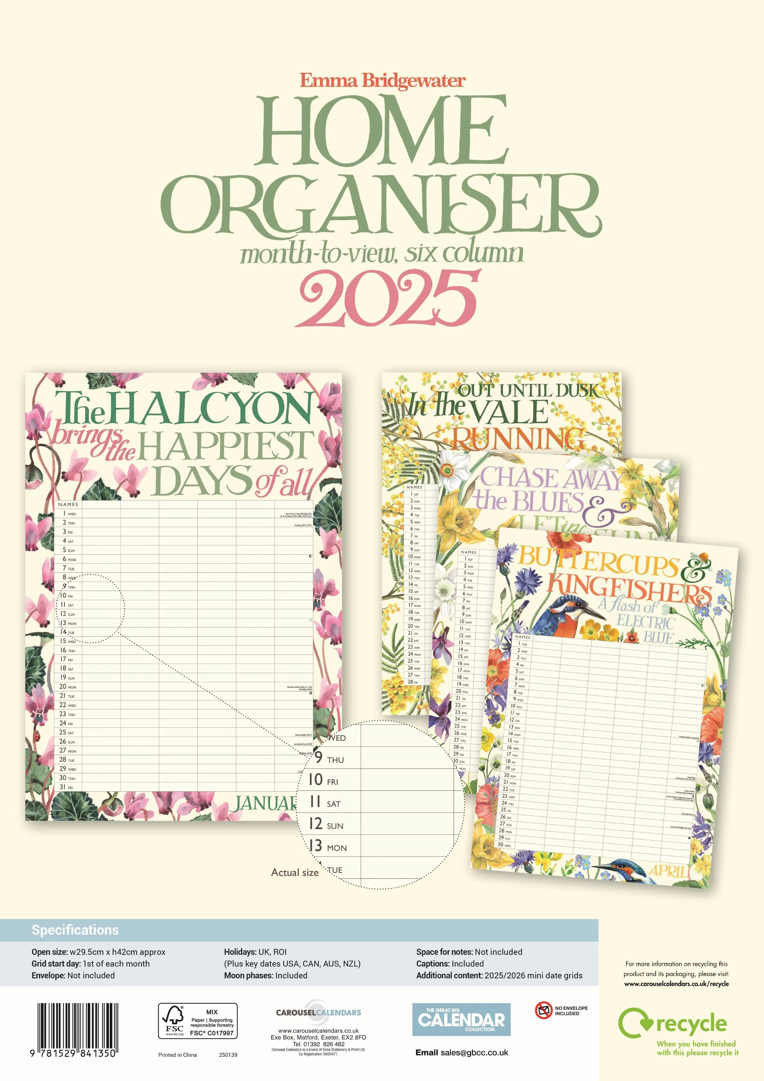 Home Organiser Roses planner 2025