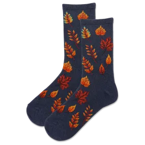 HOTSOX Women's Autumn Leaves Crew Sock