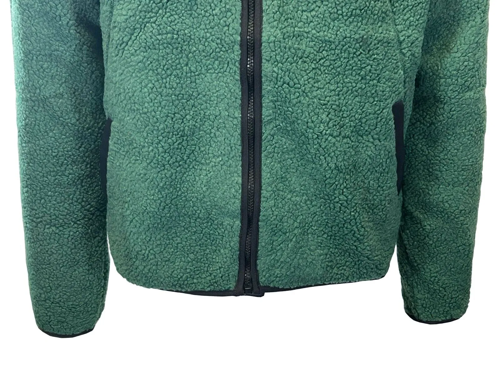 Jack & Jones Men's Green Jacket Authentic Sherpa Teddy Fleece (S03)