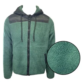 Jack & Jones Men's Green Jacket Authentic Sherpa Teddy Fleece (S03)