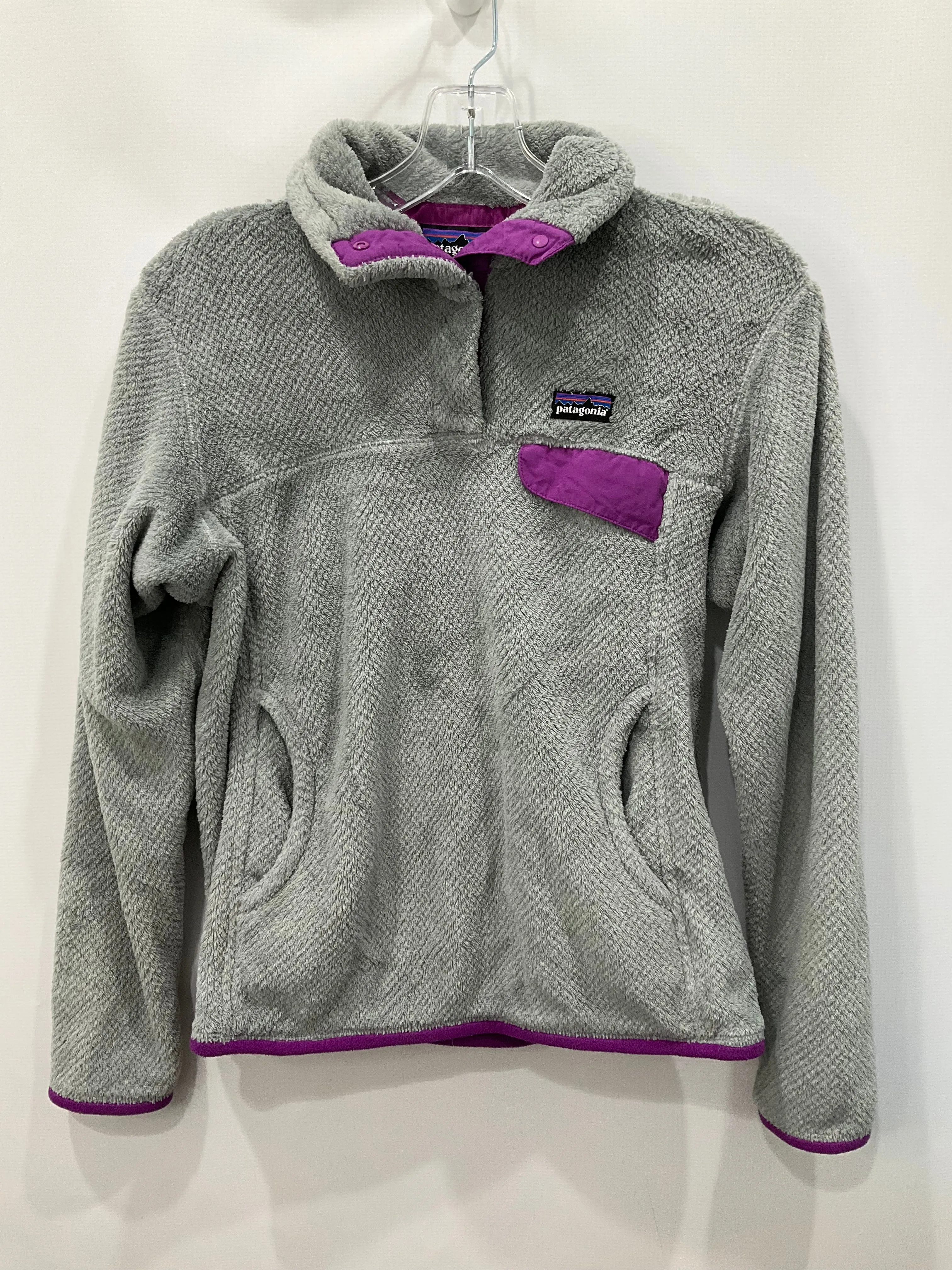 Jacket Faux Fur & Sherpa By Patagonia In Grey, Size: Xs