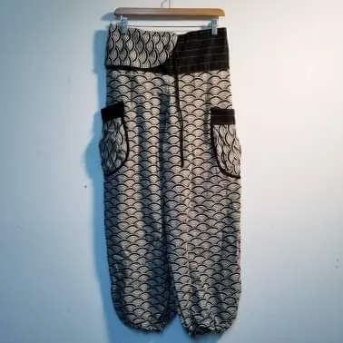 Japanese Sashiko (BLACK) Comfy Pants