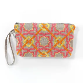 LINEN ZIPPER POUCH ALHAMBRA®