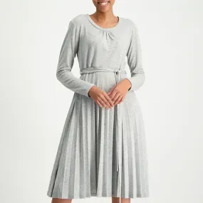 Long Sleeve Pleated Dress