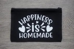 Mama Buzz Zipper Pouch - "Happiness is homemade"