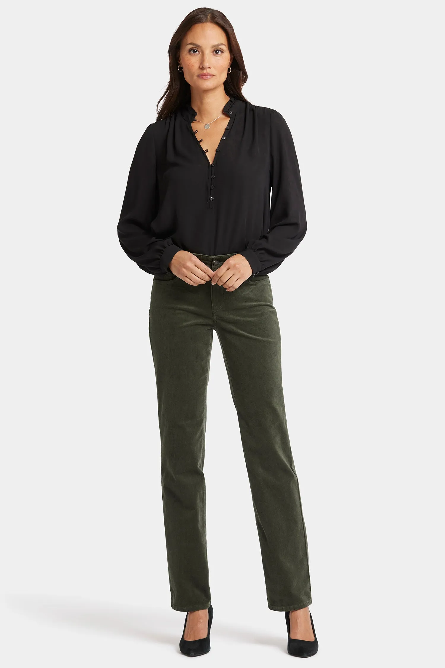 Marilyn Straight Pants - Vine Leaf