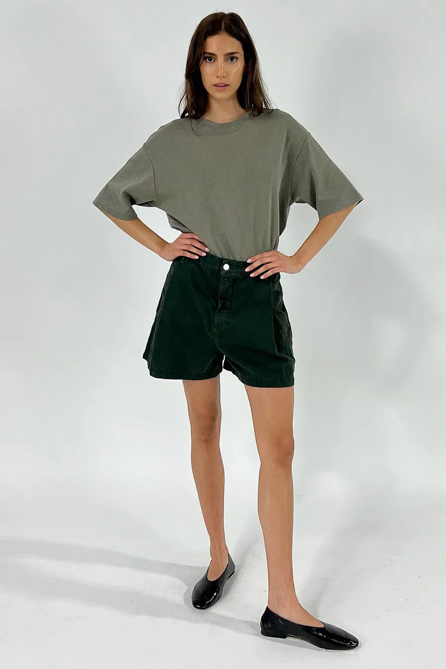 Max Pleated Short - Seaweed