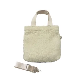 Midi Town Crossbody Bag: Ivory Sherpa