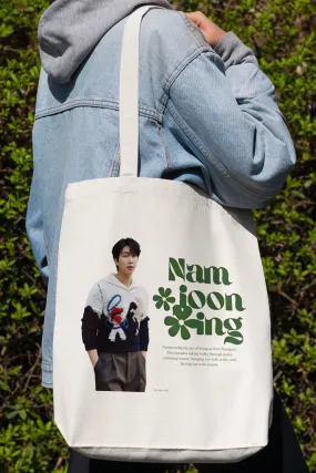 Namjooning Personalised The Art Of Living White Tote Bag with Zipper