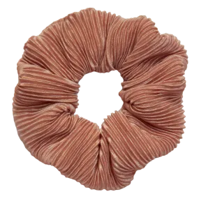 Priscilla Pleated Scrunchie in Peach