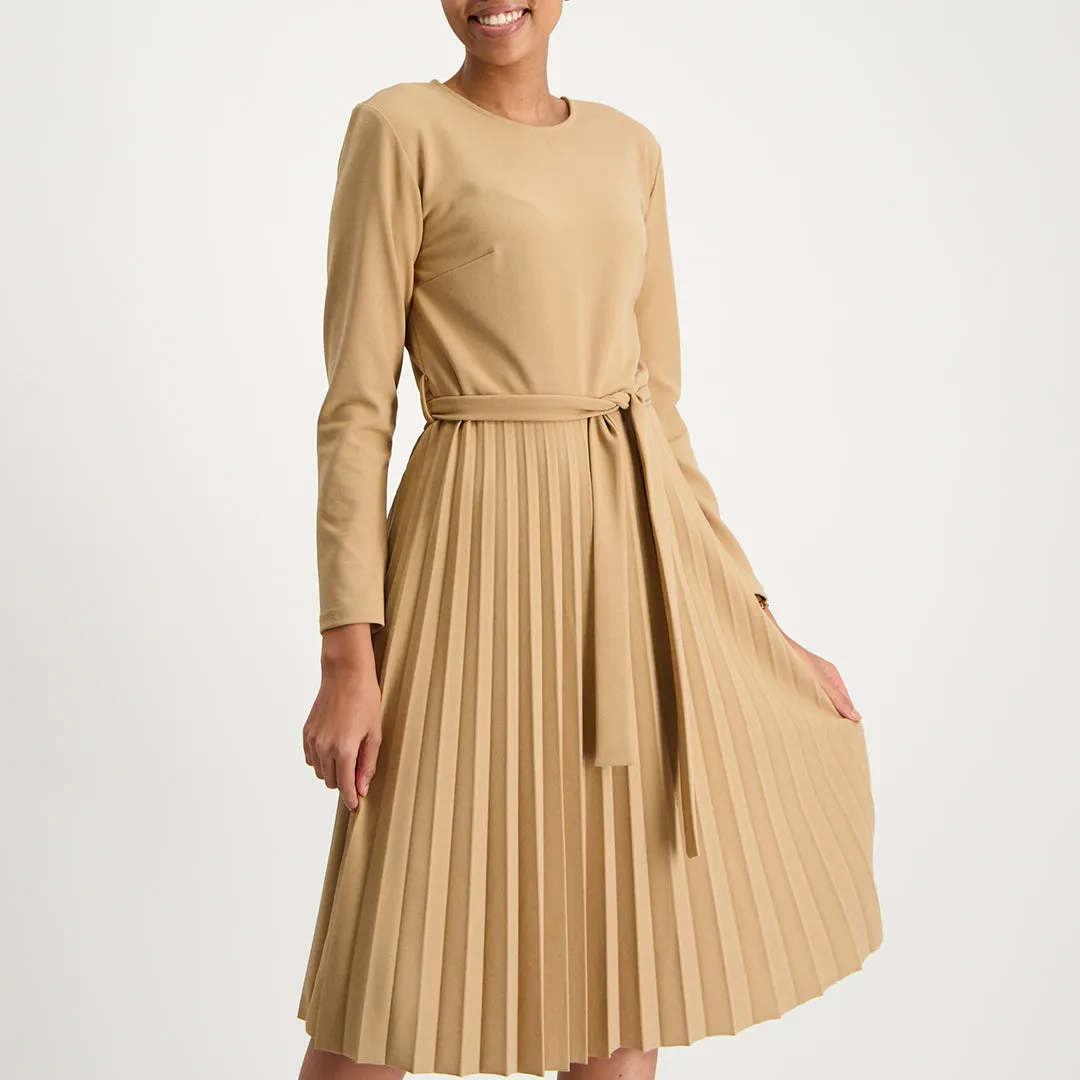 Stone Pleated Dress