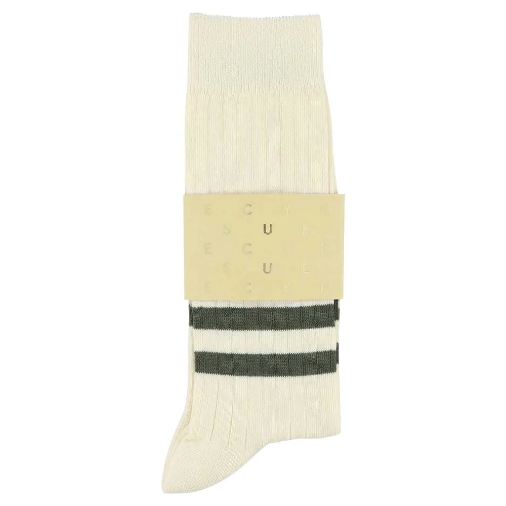 Stripes socks - Ecru / Khaki