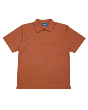 ZIPPER POLO SHIRT (BRICK RED)